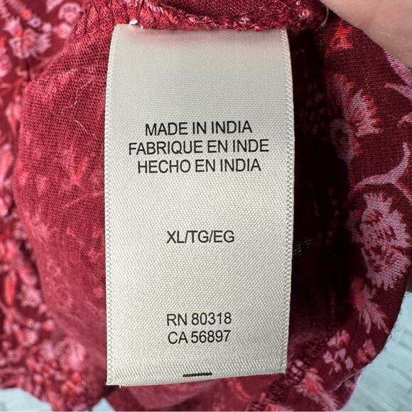 Lucky brand peasant top knit floral the v-neck peplum bohemian hippie western - Picture 5 of 10